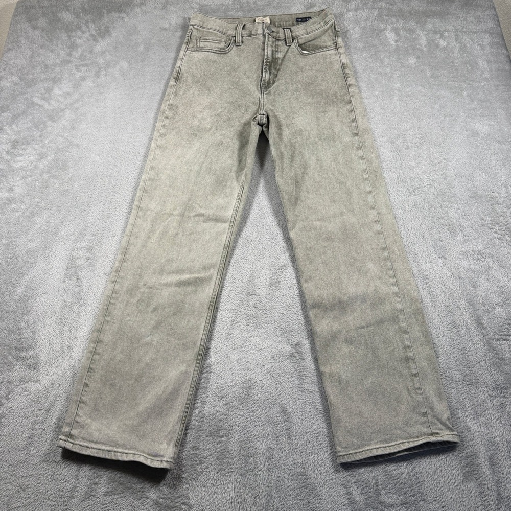 Faherty Jeans Womens 28x29 Gray‎ Slim Straight Gray Sunwashed Denim WBS2506-OHW